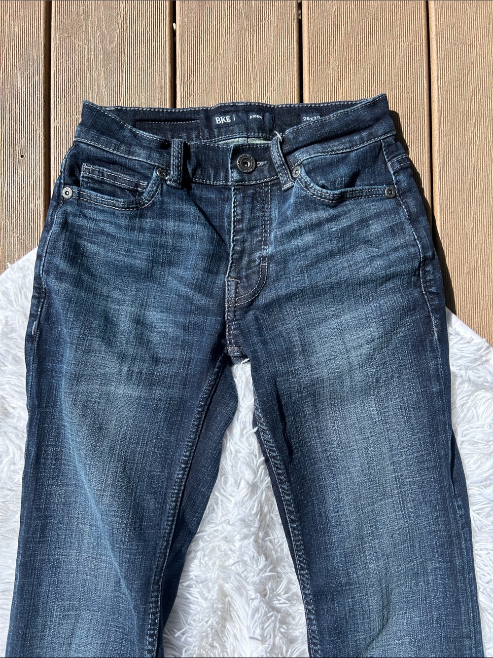 Men’s BKE Buckle Aidan Denim Dark Wash Jeans Size 26x32 - Picture 4 of 16